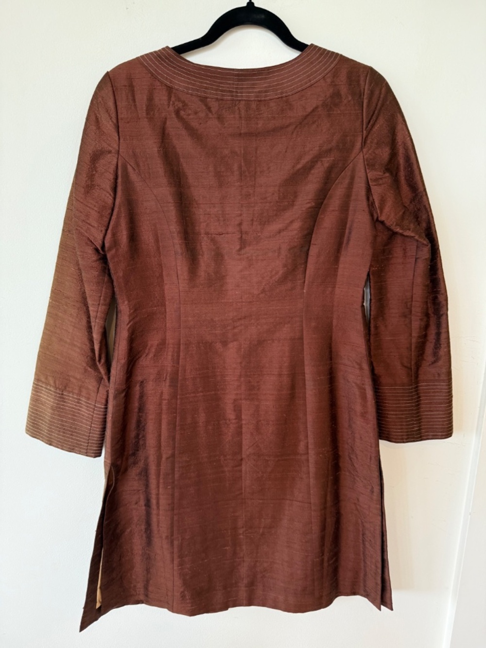 Bronze Iridescent Raw Silk Jacket - Picture 2 of 12